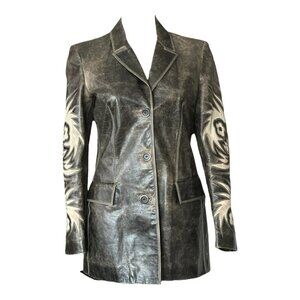 Never Worn Roberto Cavalli Artisan Leather Jacket